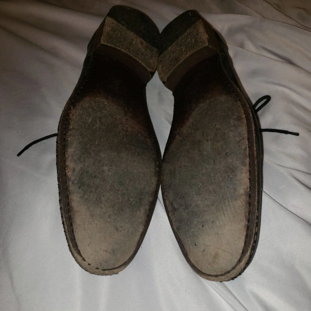 John Varvatos Men‎ Size 12 Chukka Dress Boot Leather Gray Handmade ITALY